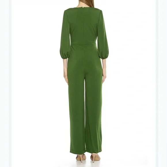 ALEXIA ADMOR NWT $255 Retail Kara Jumpsuit, Size XL, Army Green - Picture 2 of 11